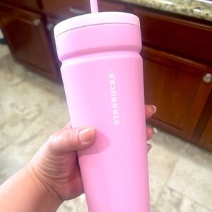 Starbucks 2025 Spring Pink Soft Touch Cold Cup
